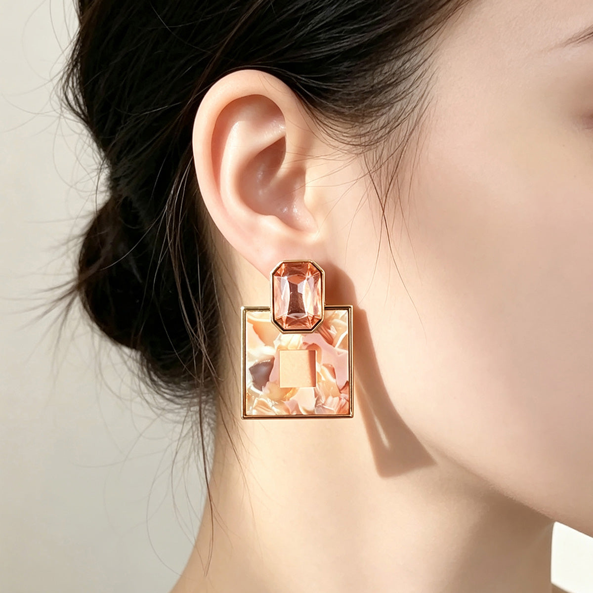 S5190E1 Vintage Facet earrings