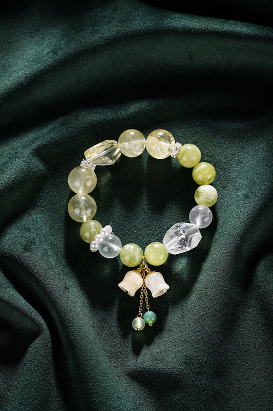 S2385C1  Bracelet: Emerald Crystal Bloom