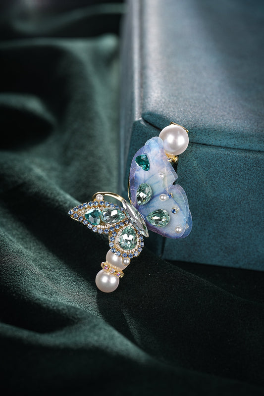 S2957H1 hair accessories Hair Clip Starry Blue Butterfly Dream