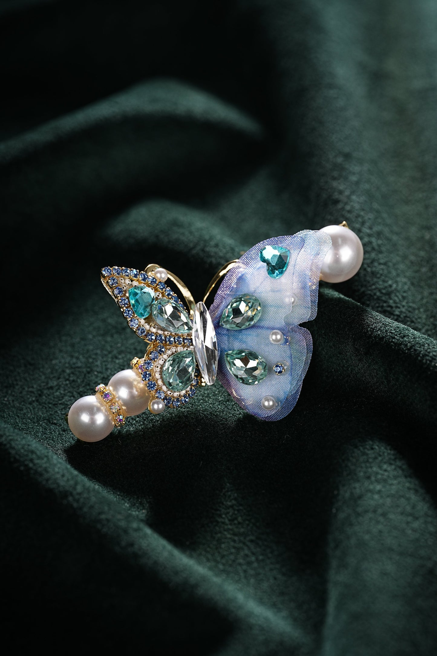 S2957H1 hair accessories Hair Clip Starry Blue Butterfly Dream