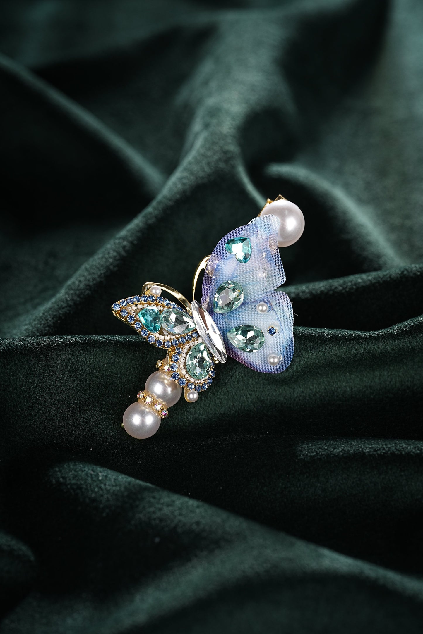 S2957H1 hair accessories Hair Clip Starry Blue Butterfly Dream