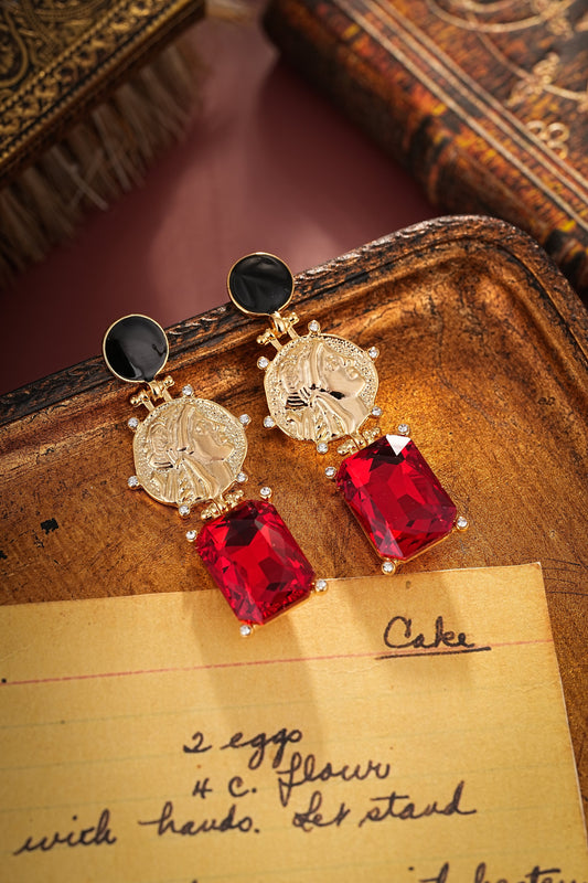 S5053E1 Earrings Stud Ear Accessories Fiery Gold Shadow