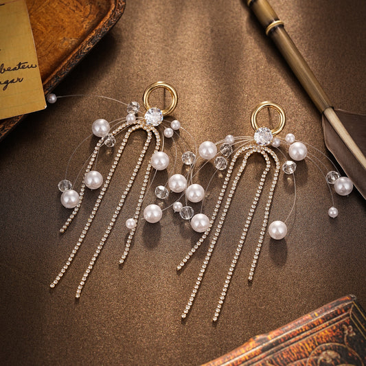 S5044E1 Earrings Starry Sea Poem