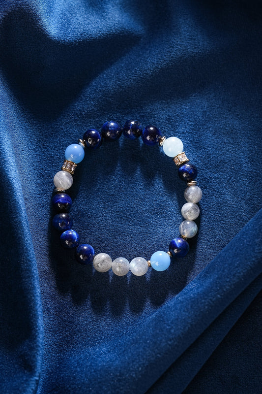 S2319C1 Bangle Hand Chain Bracelet Blue Island and Sky