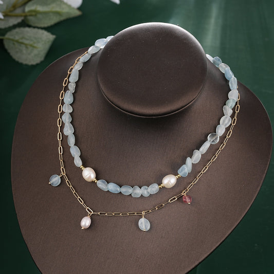 S2905N1 Sweater Chain Long Necklace Choker Mediterranean Romance