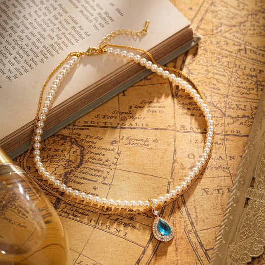S2848N1 Sweater Chain Long Necklace Choker Whisper of the Sea