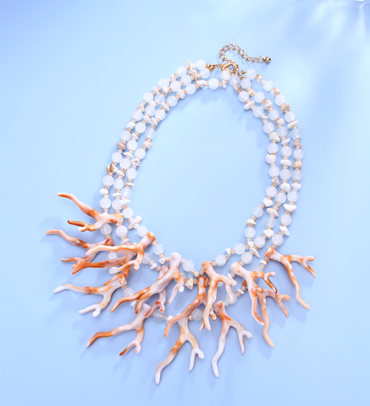S2957N2  Necklace Coral Kiss 2