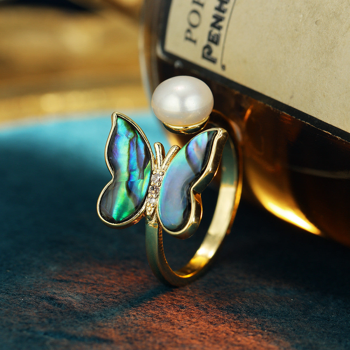 S2071R1 adjustable Open Adjustable Ring Butterfly and Breeze