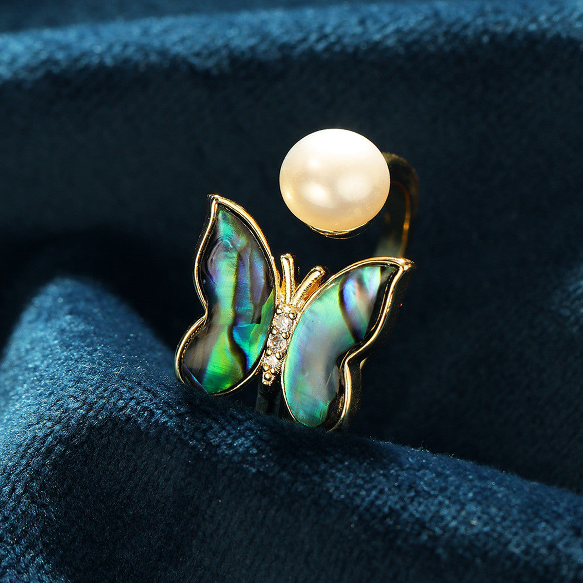 S2071R1 adjustable Open Adjustable Ring Butterfly and Breeze