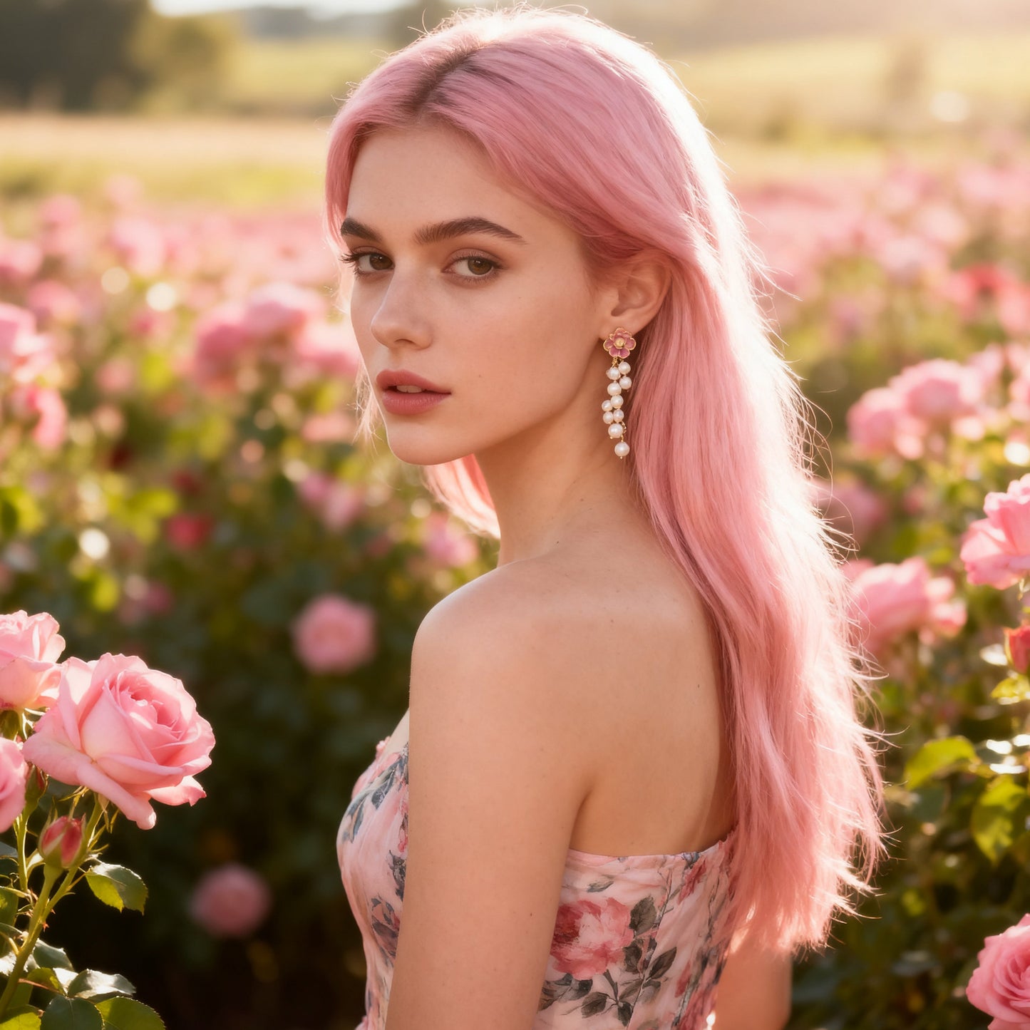 S4640E1 Rose Paradise earring