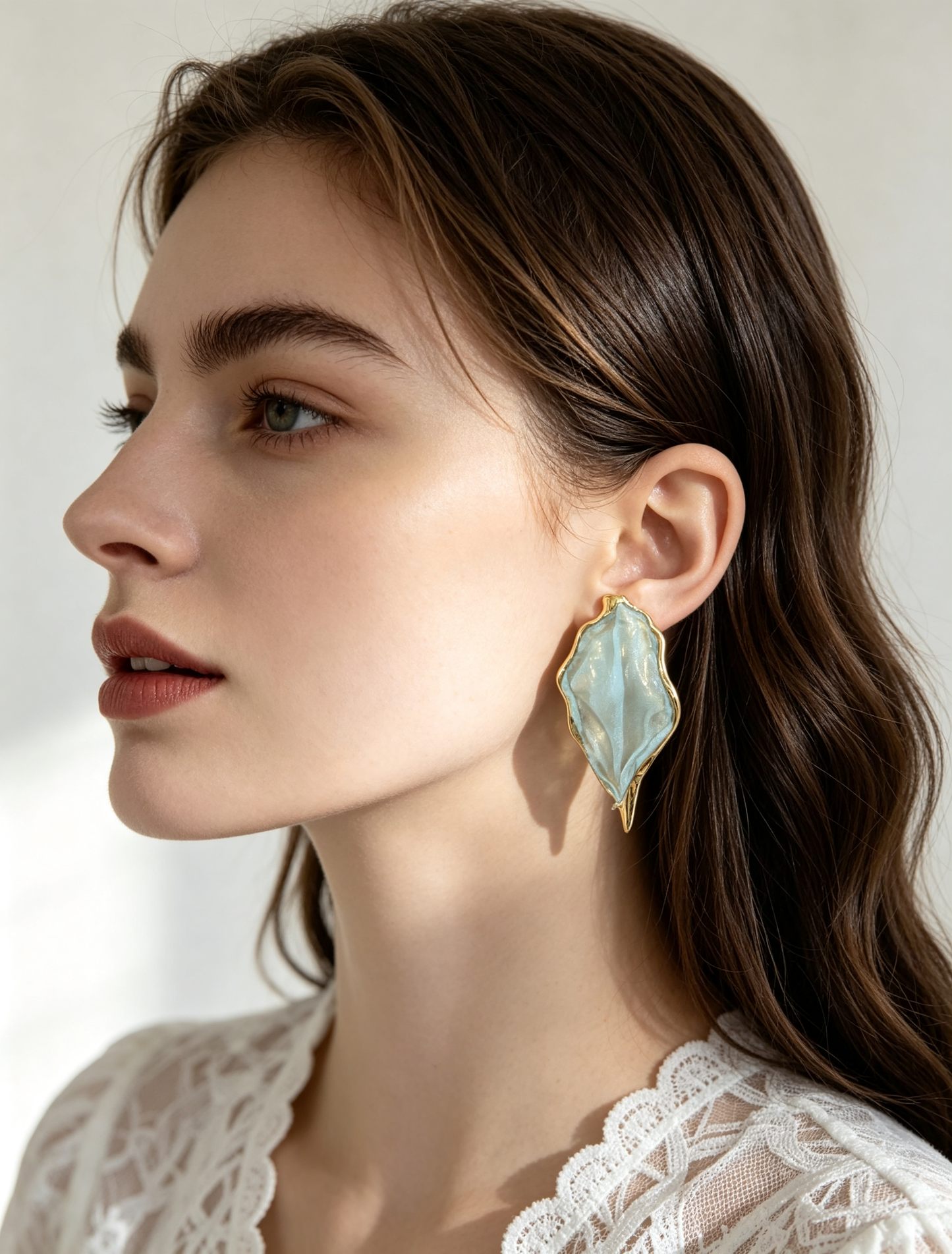 S5189E1 Dewy Leaf earrings