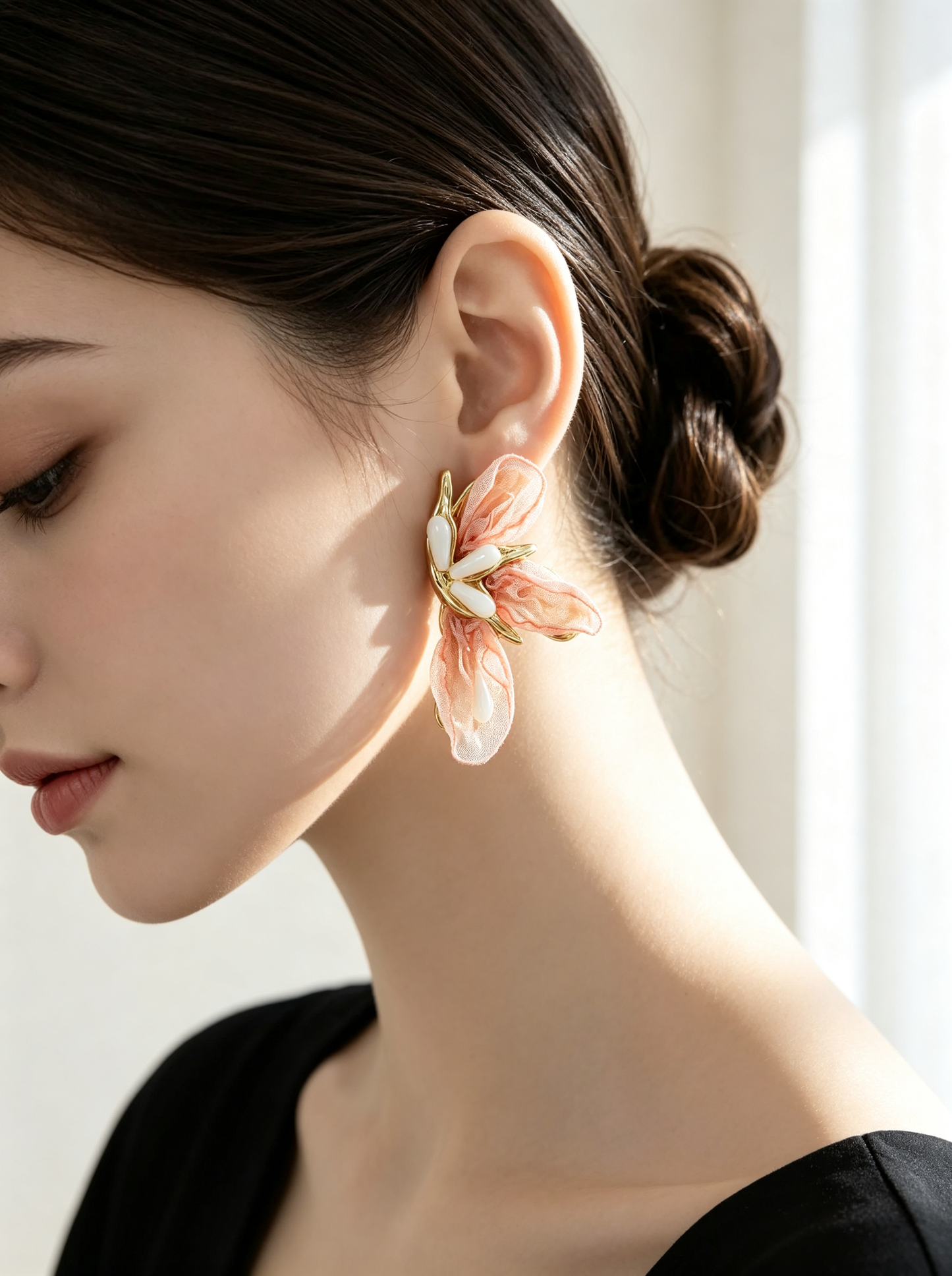 S5185E2 Dewy Leaf earrings
