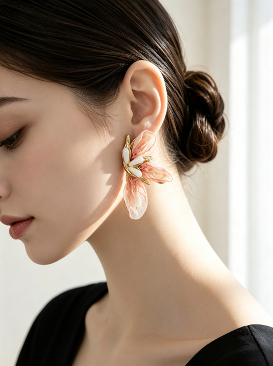 S5185E2 Dewy Leaf earrings